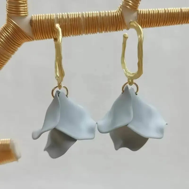 18 Colors Petals Flower Earrings ABS