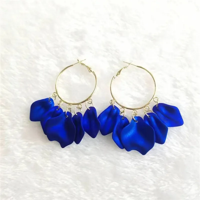 18 Colors Petals Flower Earrings ABS