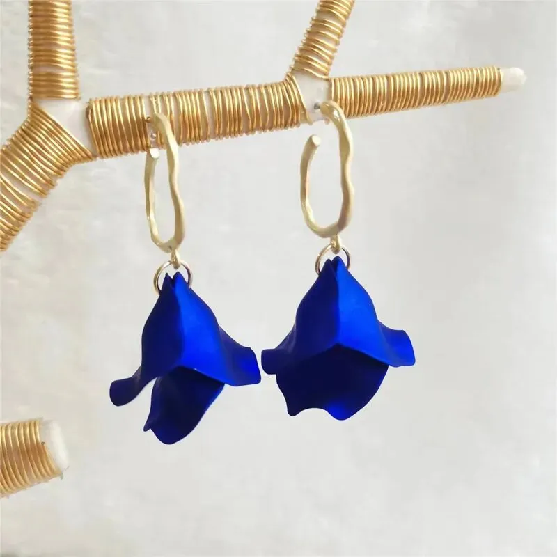 18 Colors Petals Flower Earrings ABS
