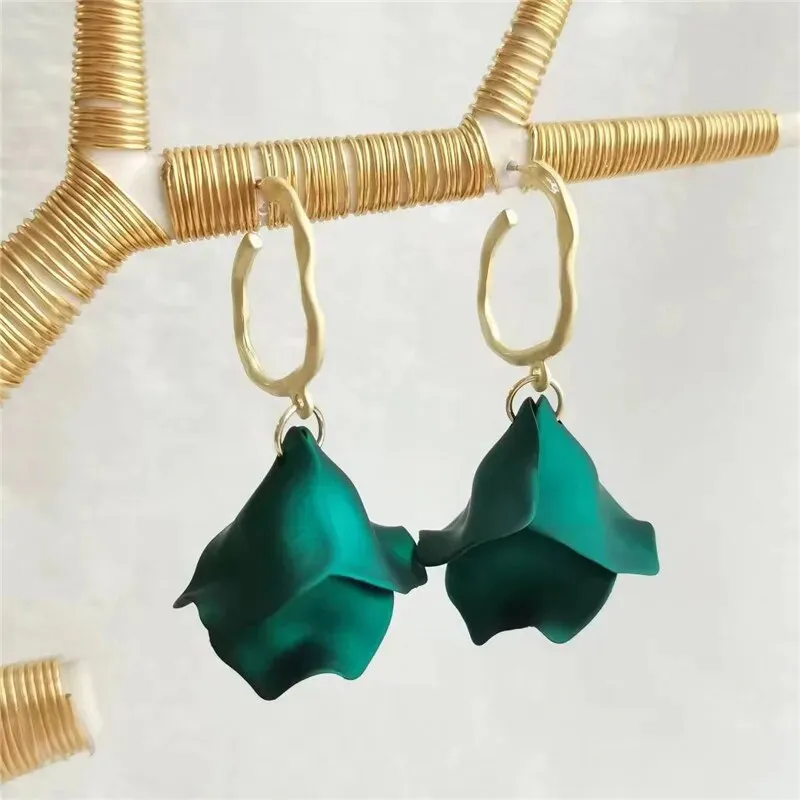18 Colors Petals Flower Earrings ABS