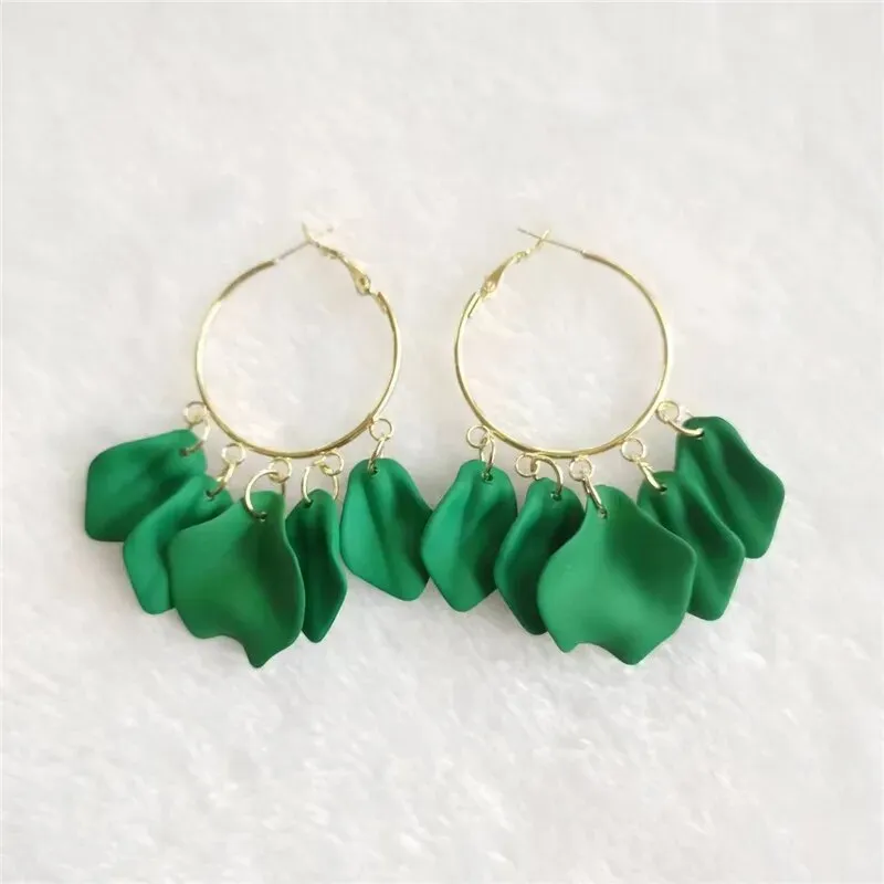 18 Colors Petals Flower Earrings ABS