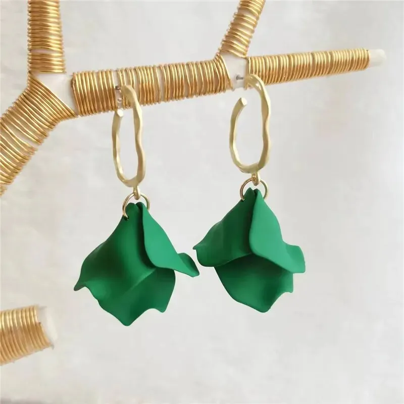 18 Colors Petals Flower Earrings ABS