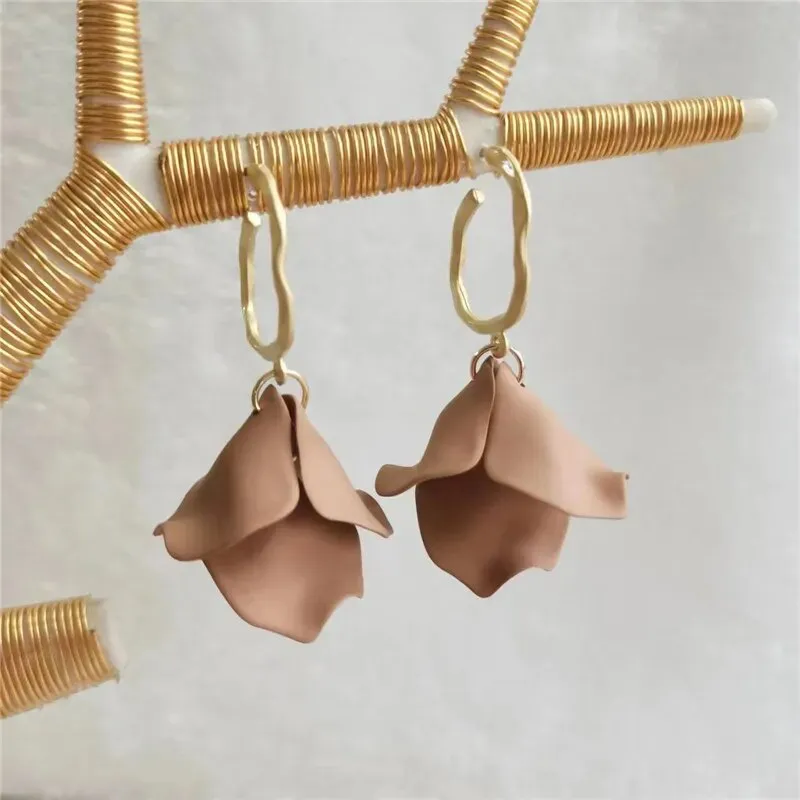 18 Colors Petals Flower Earrings ABS