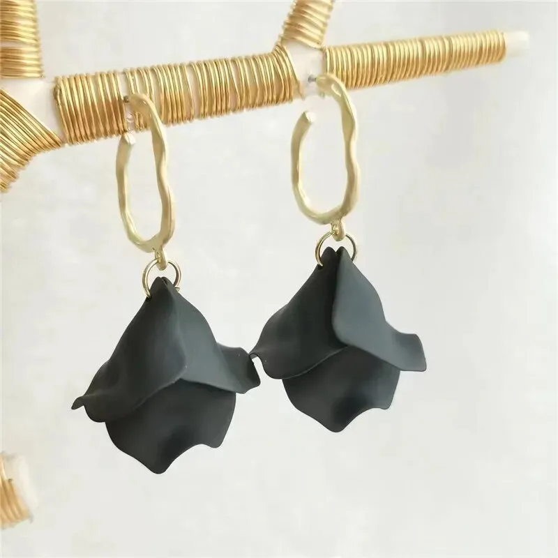 18 Colors Petals Flower Earrings ABS