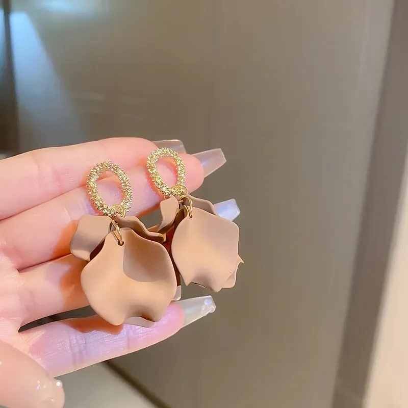 18 Colors Petals Flower Earrings ABS