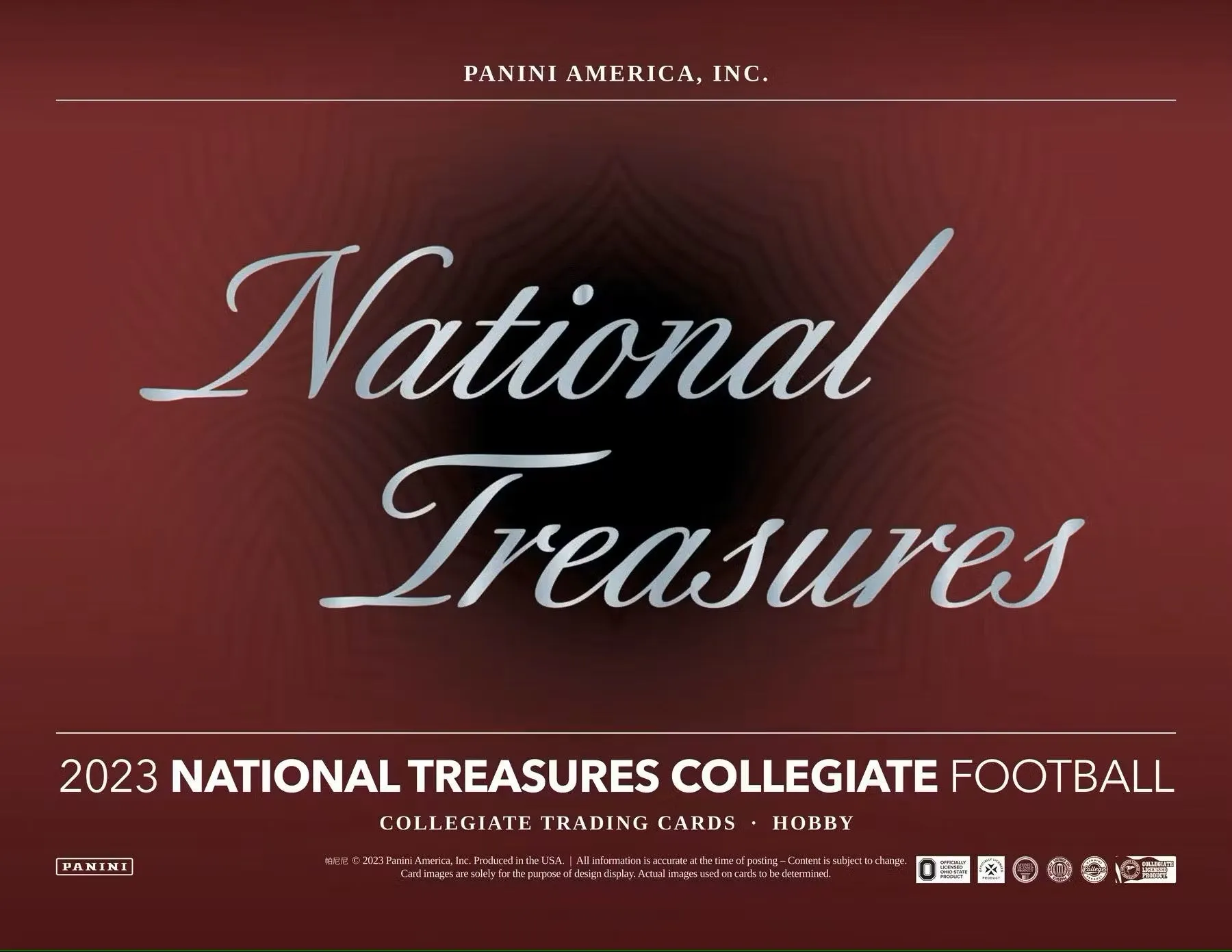 2023 Panini National Treasures Collegiate Football Hobby Box