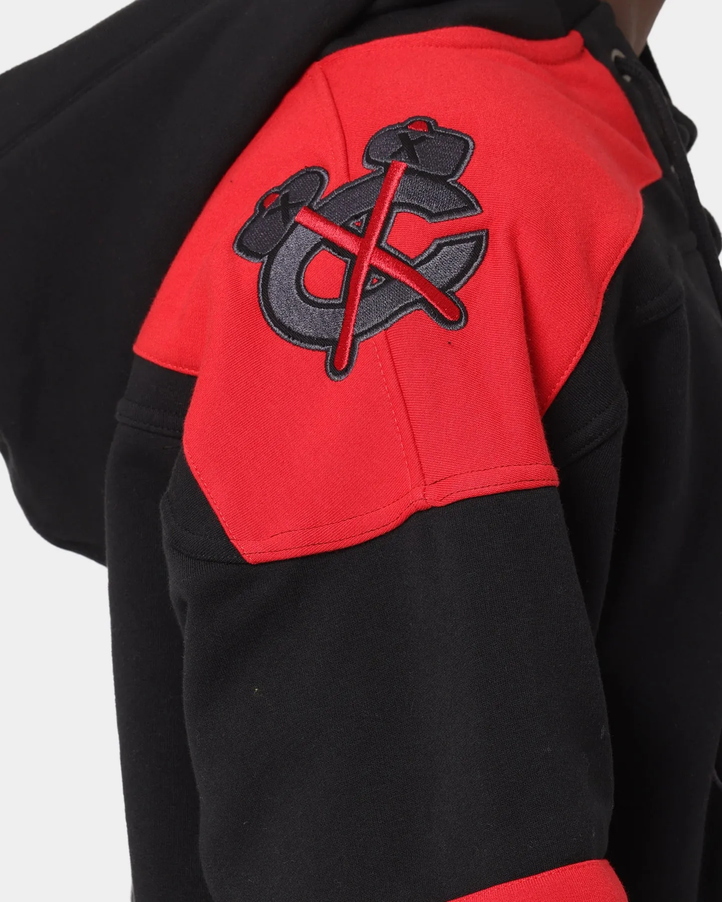 47 Brand Chicago Blackhawks NHL Lacer Hoodie Jet Black
