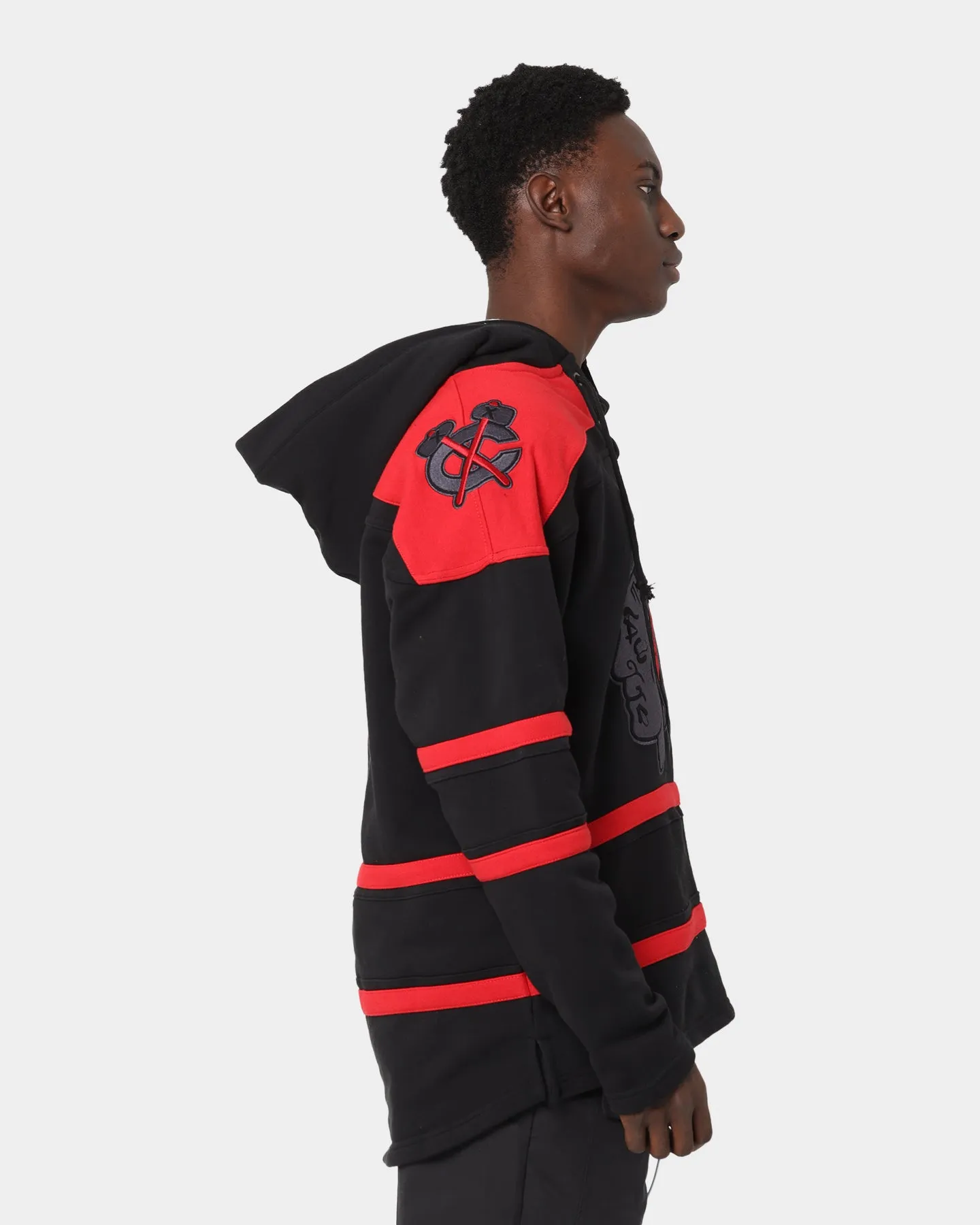 47 Brand Chicago Blackhawks NHL Lacer Hoodie Jet Black