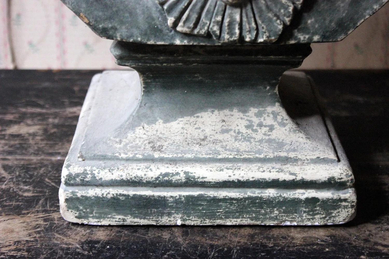A Large 19thC Painted Plaster Portrait Library Bust of St. Francis of Assisi; Ex Milford House