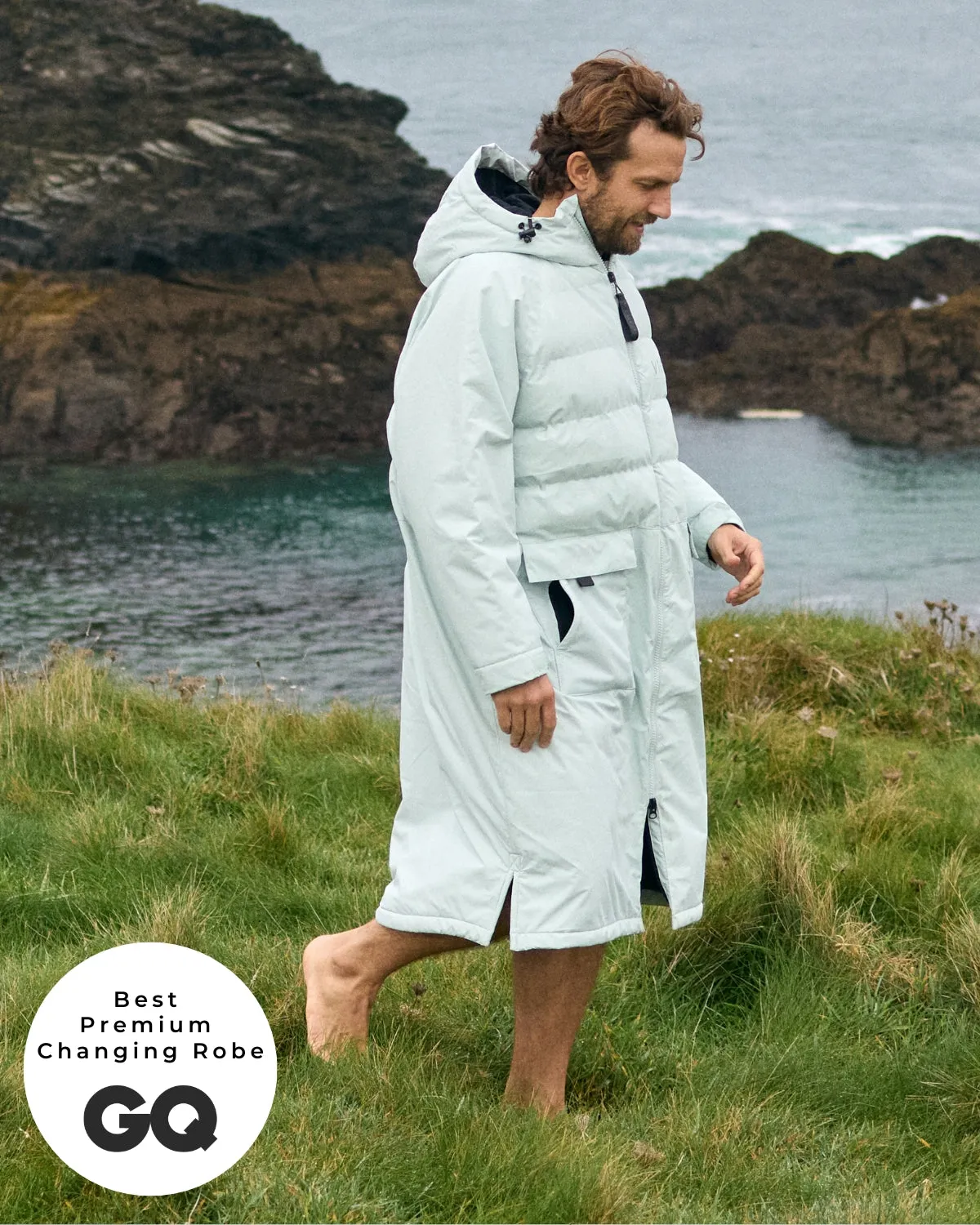 All Weather Puffer Changing Robe - Matcha Green