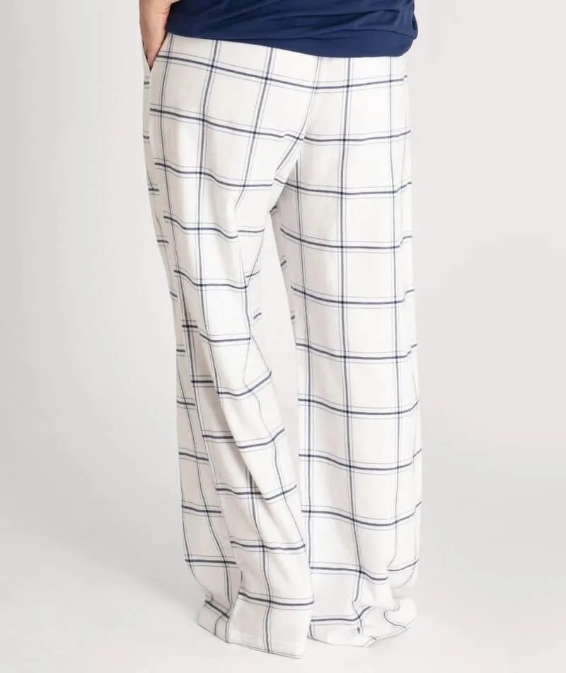 Ava & Audrey Amelia Brushed Cotton Pant - Ivory