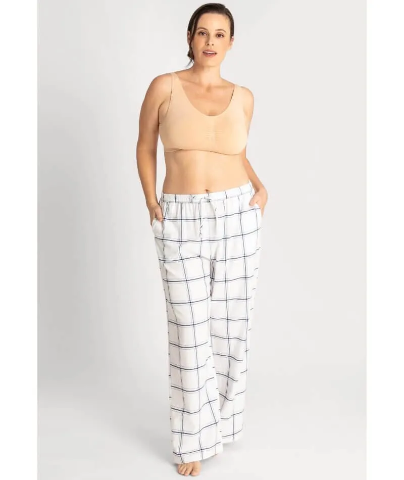 Ava & Audrey Amelia Brushed Cotton Pant - Ivory