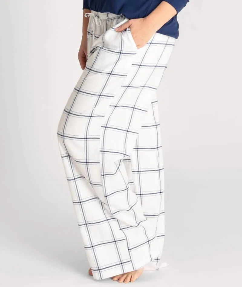 Ava & Audrey Amelia Brushed Cotton Pant - Ivory