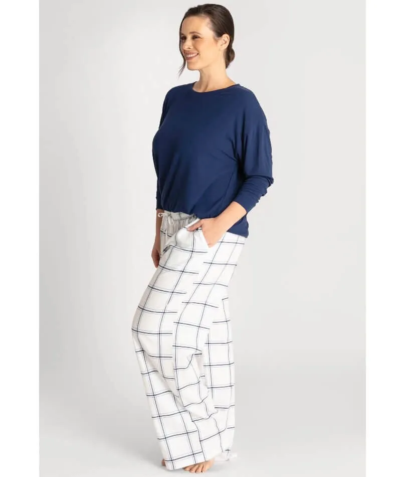 Ava & Audrey Amelia Brushed Cotton Pant - Ivory
