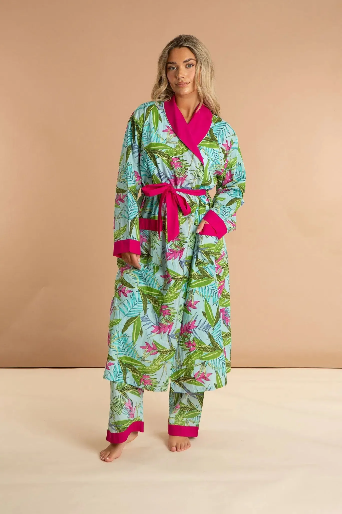 Bali Women's Floral Cotton Robe