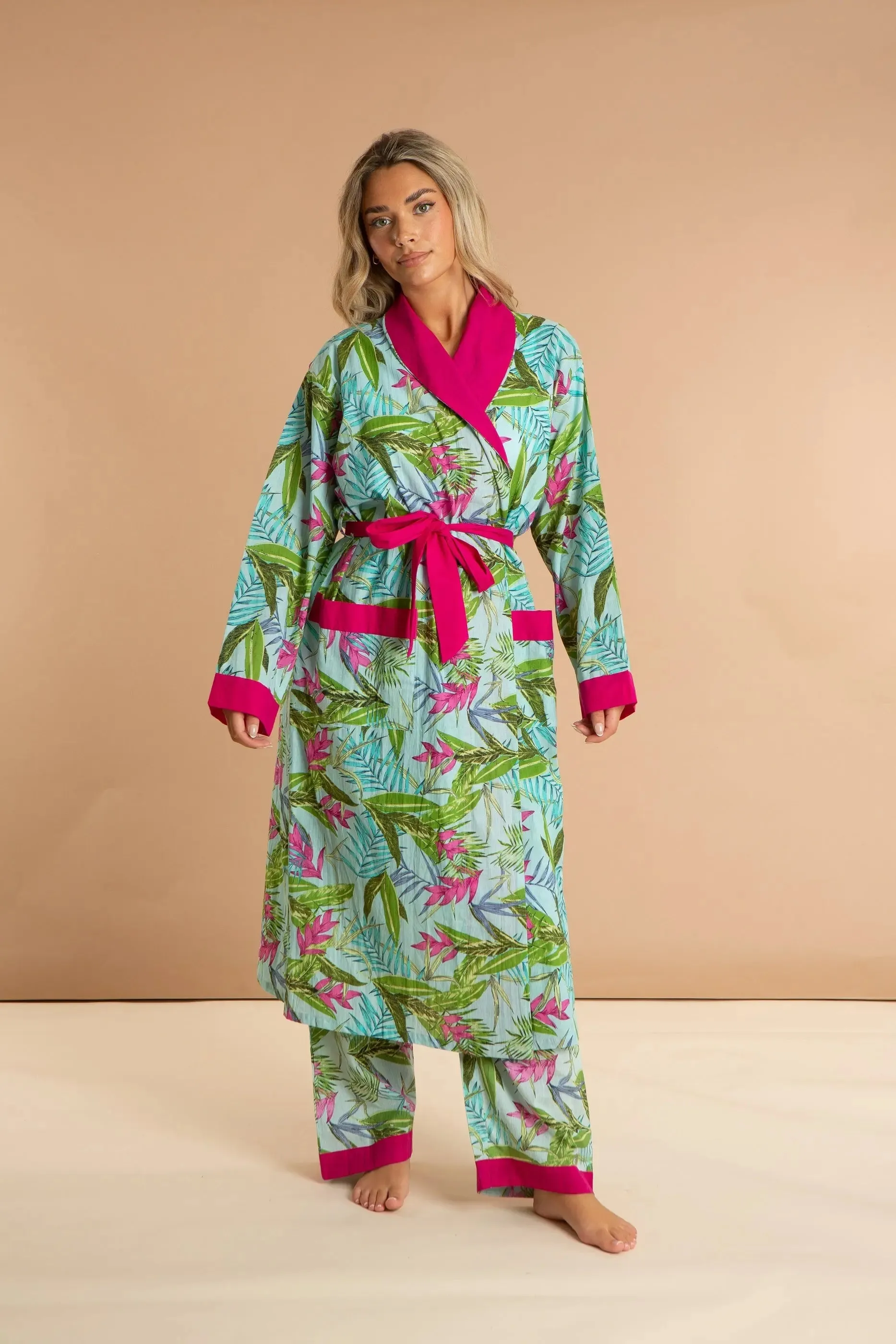 Bali Women's Floral Cotton Robe