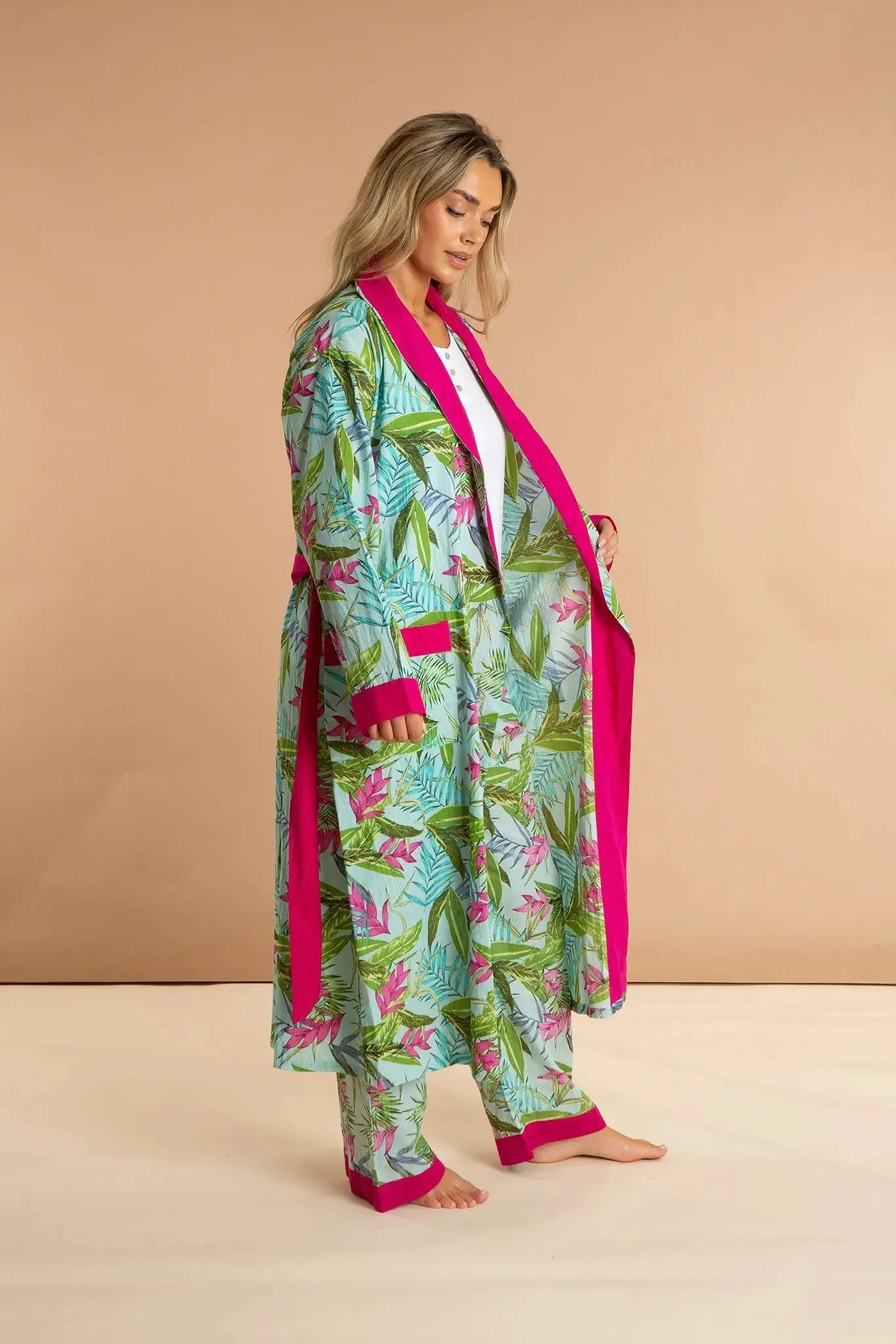 Bali Women's Floral Cotton Robe