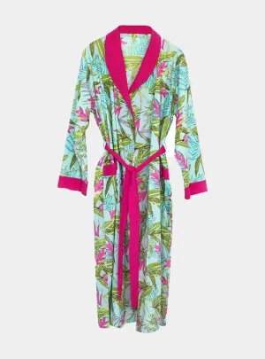 Bali Women's Floral Cotton Robe
