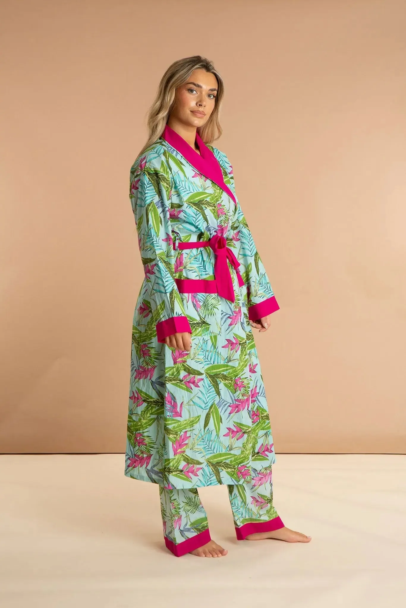 Bali Women's Floral Cotton Robe
