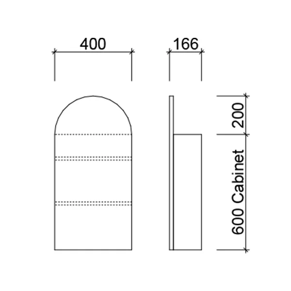Bao Arch Shaving Cabinet 400mm