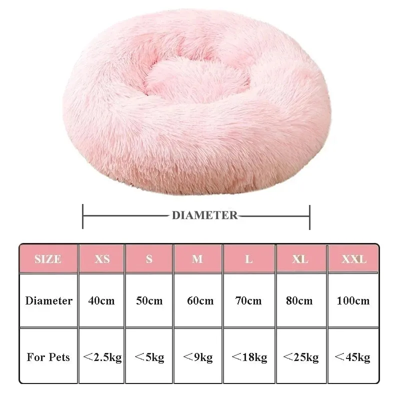 Big Round Fluffy Dog Pillow Bed – Ultimate Comfort for Your Furry Friend!"