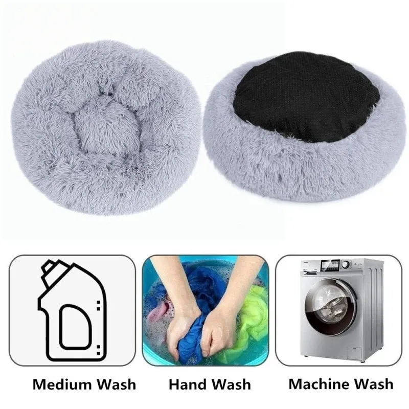 Big Round Fluffy Dog Pillow Bed – Ultimate Comfort for Your Furry Friend!"