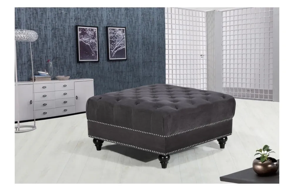Birdie Grey Ottoman