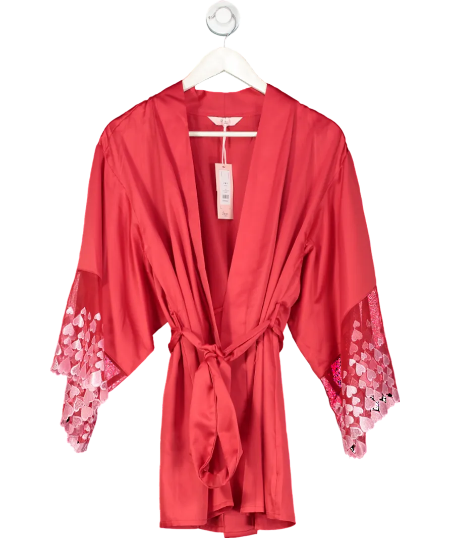 boux avenue Red Callie Heart Robe UK S
