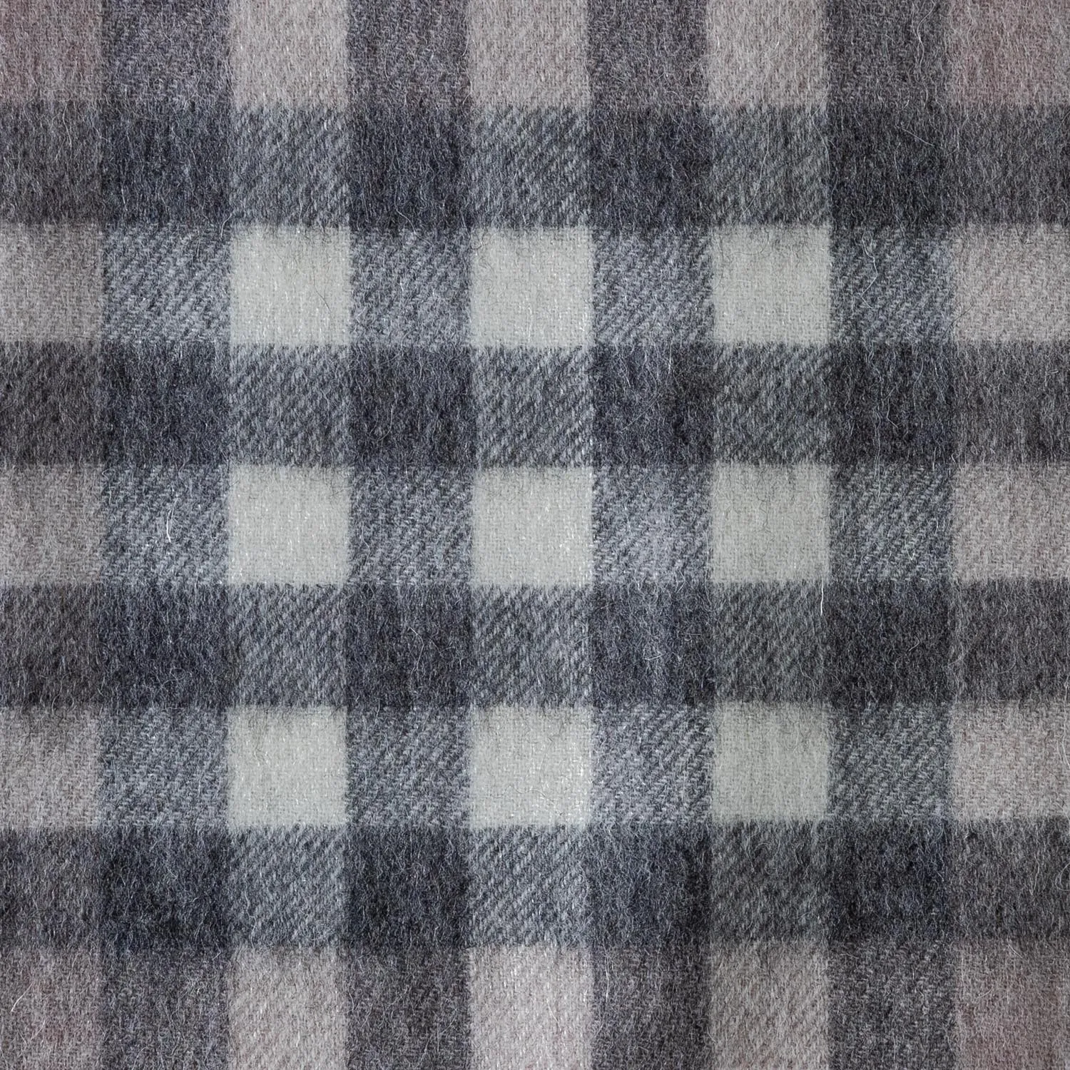 Chequer Cashmere Blend Blanket  Grey/Natural