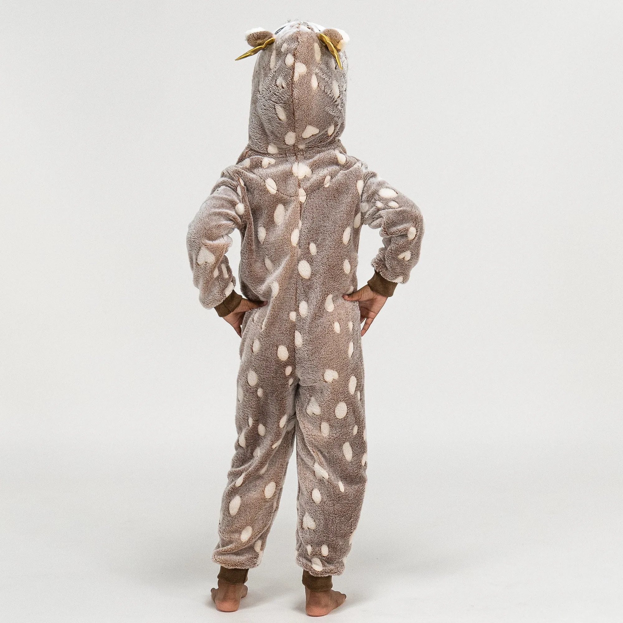 Children's Reindeer Printed Fleece Onesie
