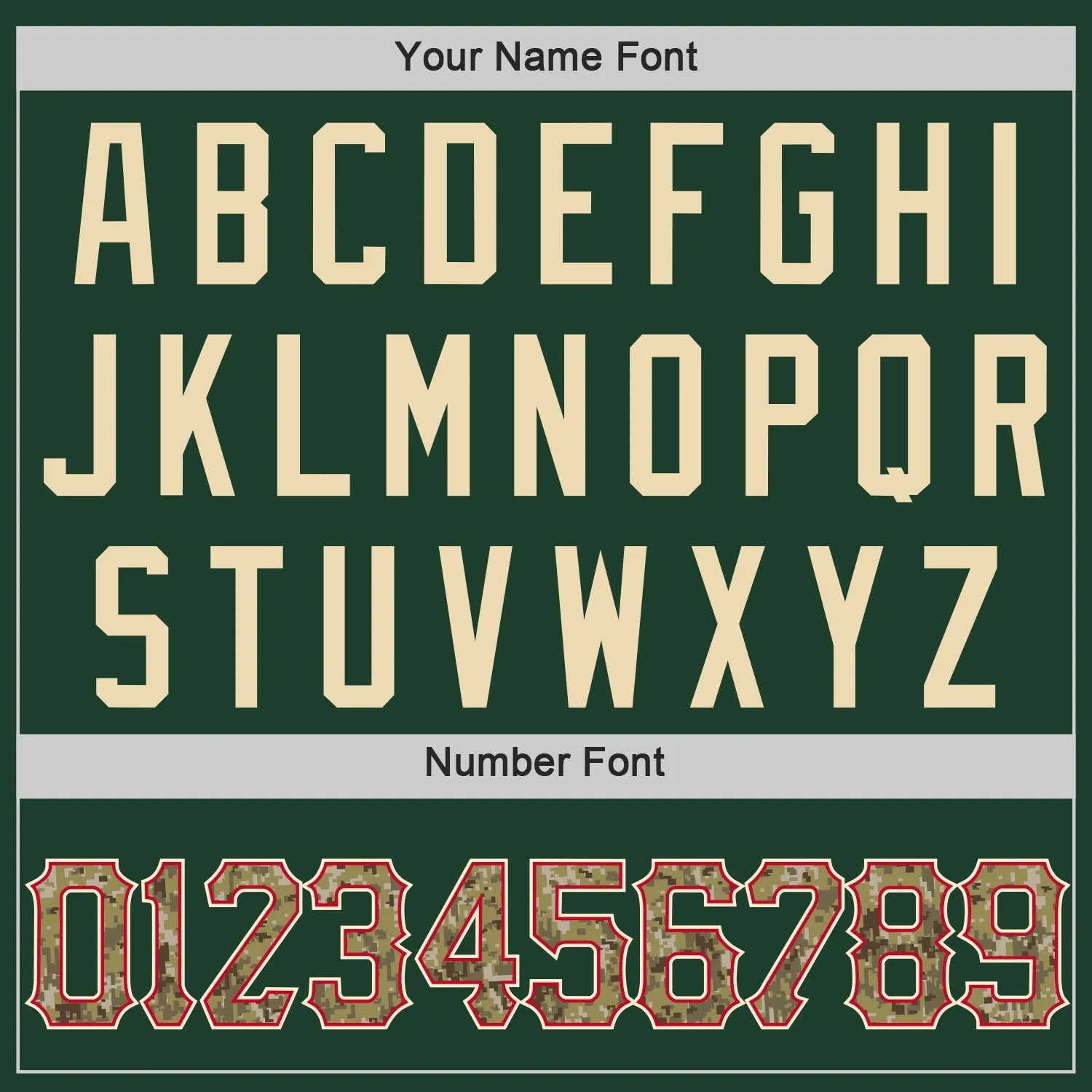 Custom Green Camo-Red Authentic Baseball Jersey