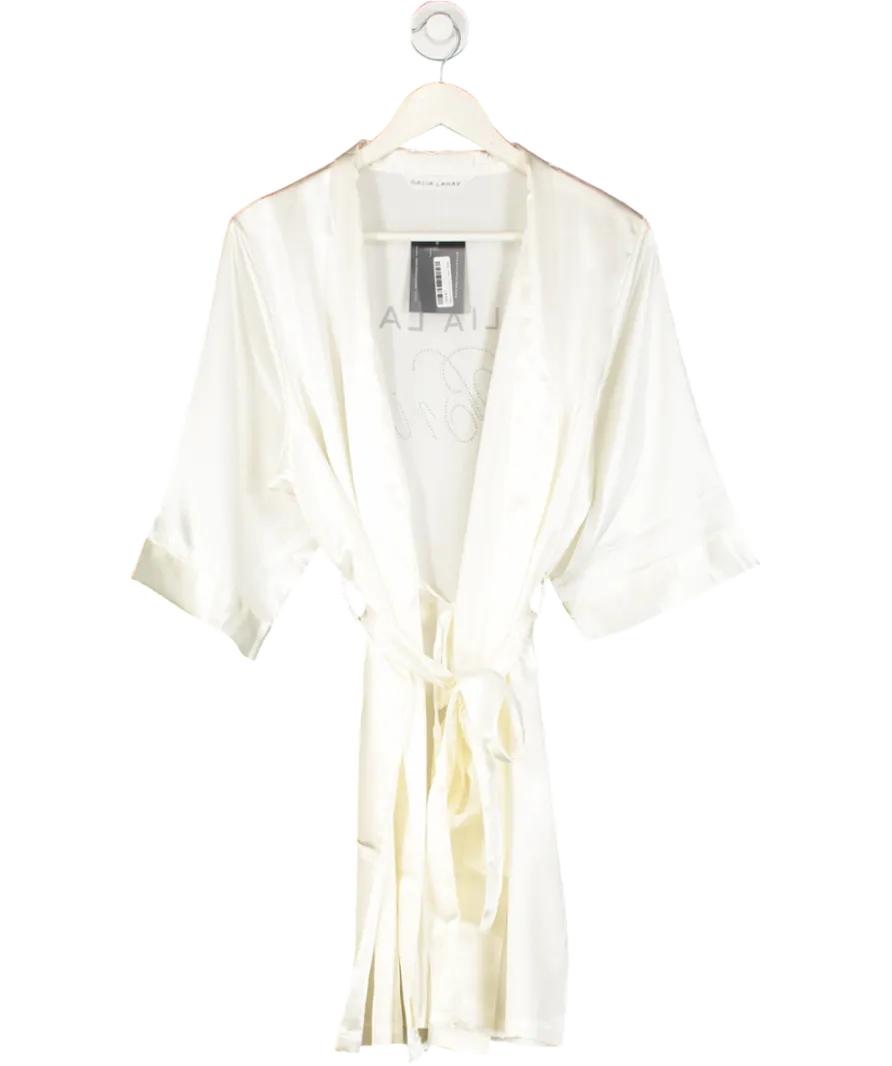 Galia Lahav Cream Bridal Diamante Silk Mini Robe UK S/M