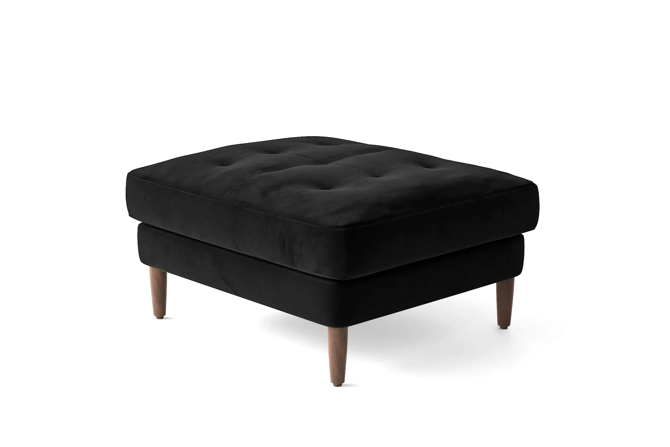 Gela Ottoman Black Velvet