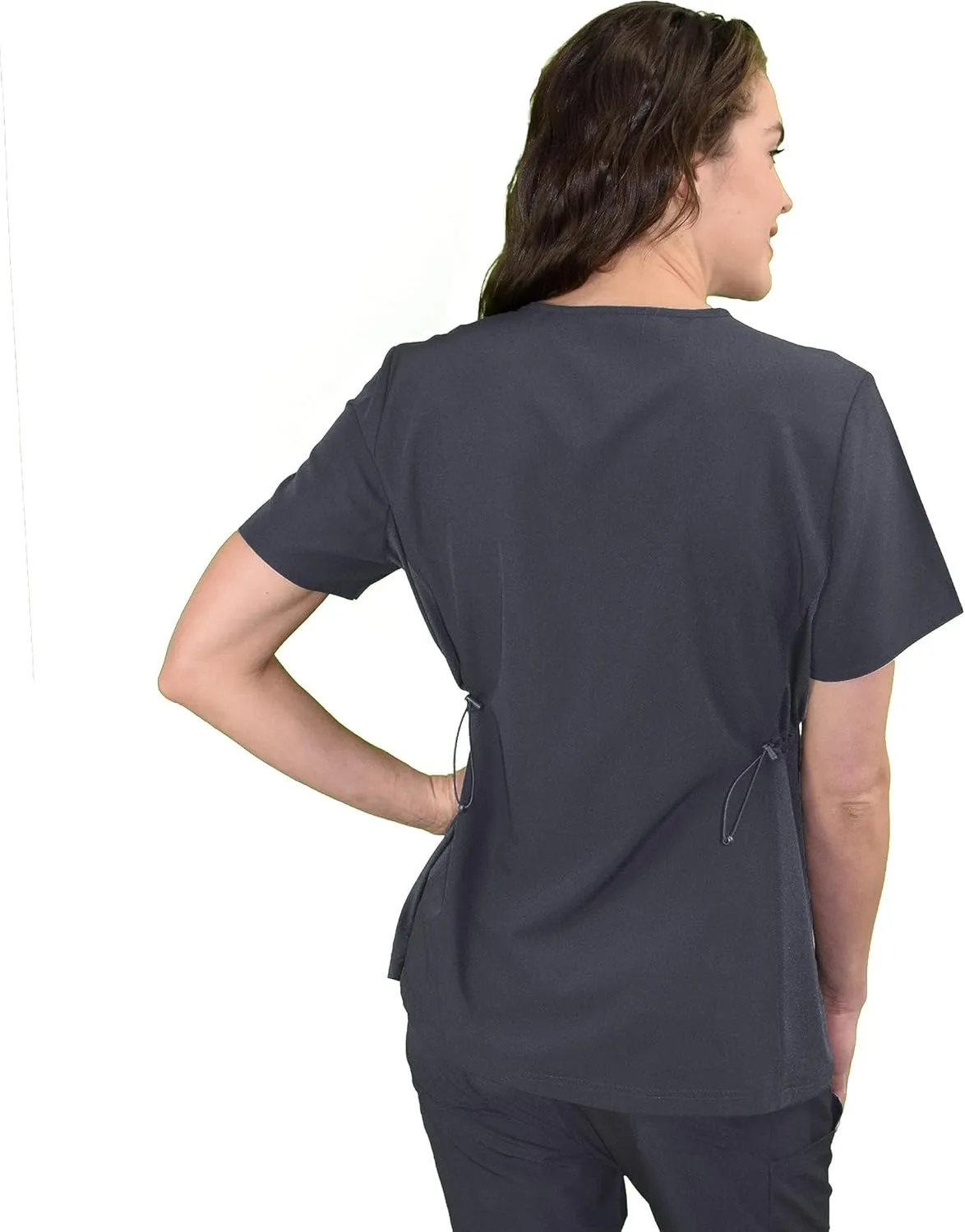 Green Town Scrubs for Women - Maternity V-Neck Scrub Top, 2 Pockets, Lightweight, Stretch Fabric, Easy Care