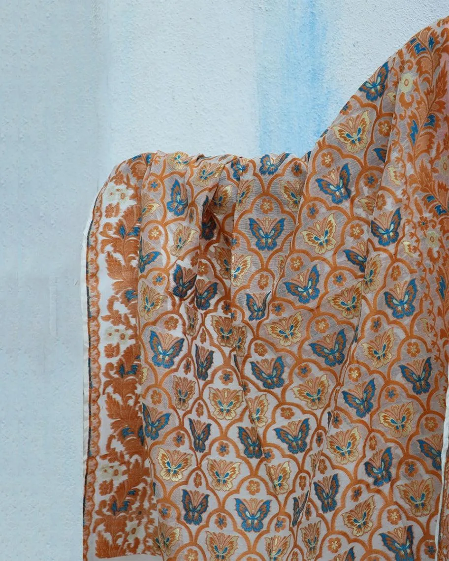 Gul-E-Ashrafi Handwoven Jamdani Pure Linen Saree