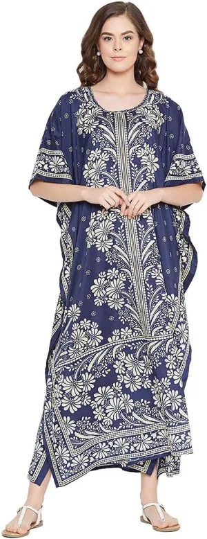 Gypsie Blu Ladies Kaftan Kimono Maxi Style Dress Plus Size Caftan Long Swimsuit Cover up Beach Dress for Women