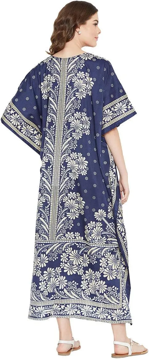Gypsie Blu Ladies Kaftan Kimono Maxi Style Dress Plus Size Caftan Long Swimsuit Cover up Beach Dress for Women