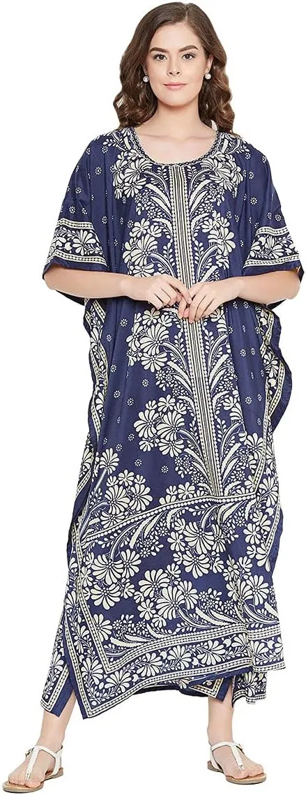 Gypsie Blu Ladies Kaftan Kimono Maxi Style Dress Plus Size Caftan Long Swimsuit Cover up Beach Dress for Women