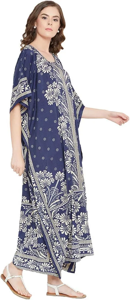 Gypsie Blu Ladies Kaftan Kimono Maxi Style Dress Plus Size Caftan Long Swimsuit Cover up Beach Dress for Women