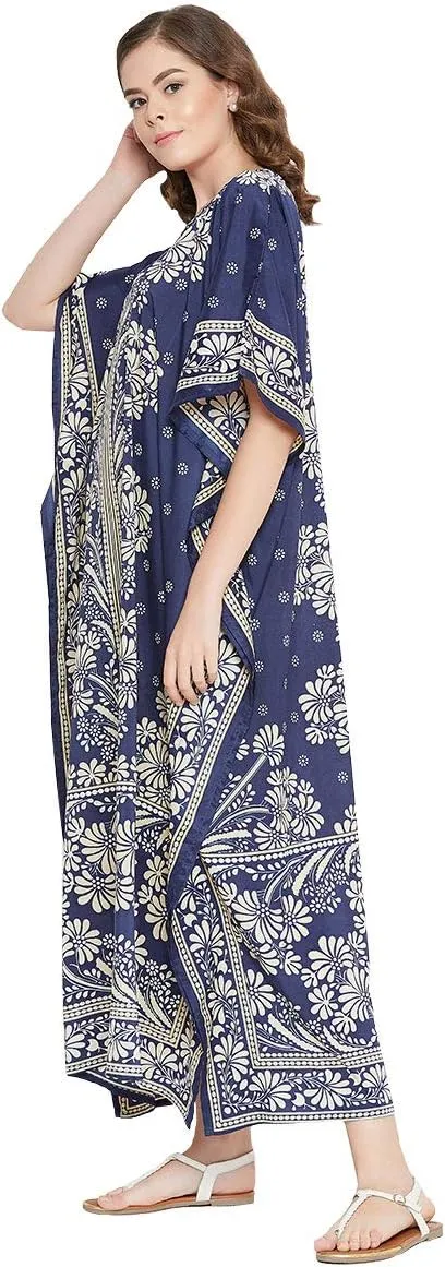 Gypsie Blu Ladies Kaftan Kimono Maxi Style Dress Plus Size Caftan Long Swimsuit Cover up Beach Dress for Women
