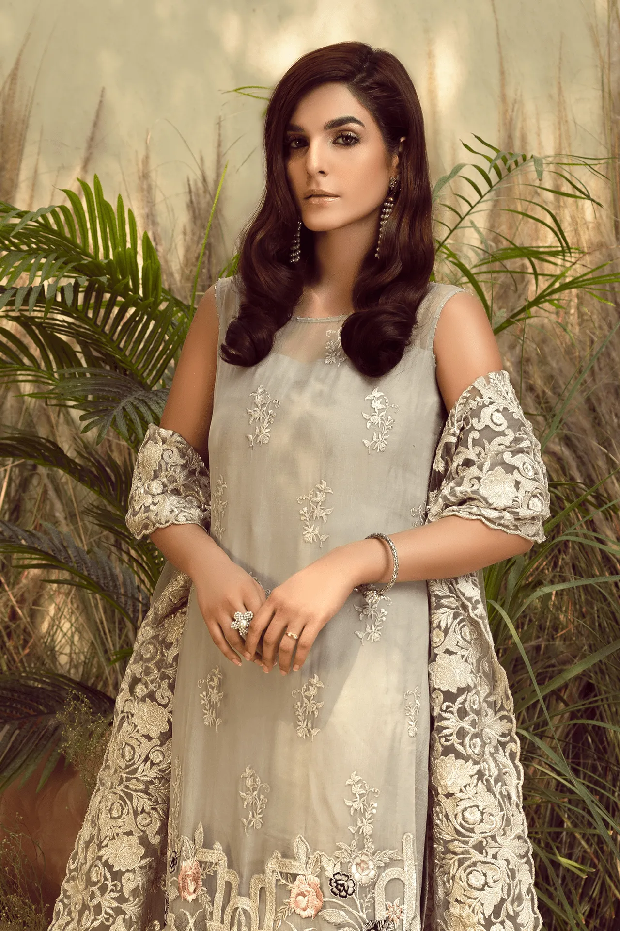 Imrozia Orabelle Embroidered Chiffon Collection 2019 – 03 Silver Brunia
