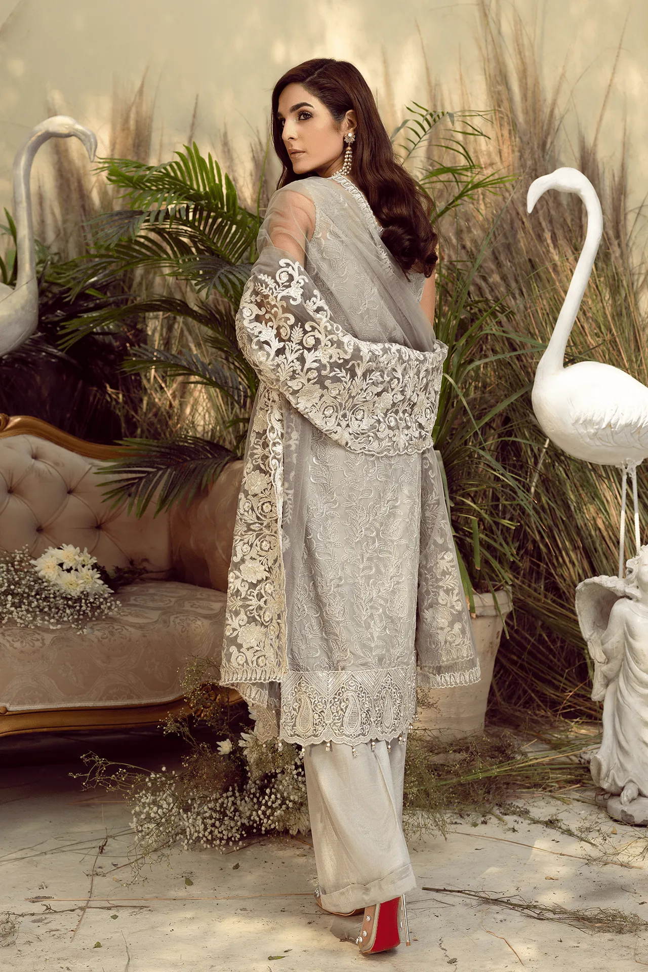 Imrozia Orabelle Embroidered Chiffon Collection 2019 – 03 Silver Brunia