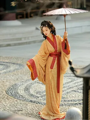 Jing Hong 惊鸿 A Glimpse of the Warring States Zhiju Straight Hem Robe