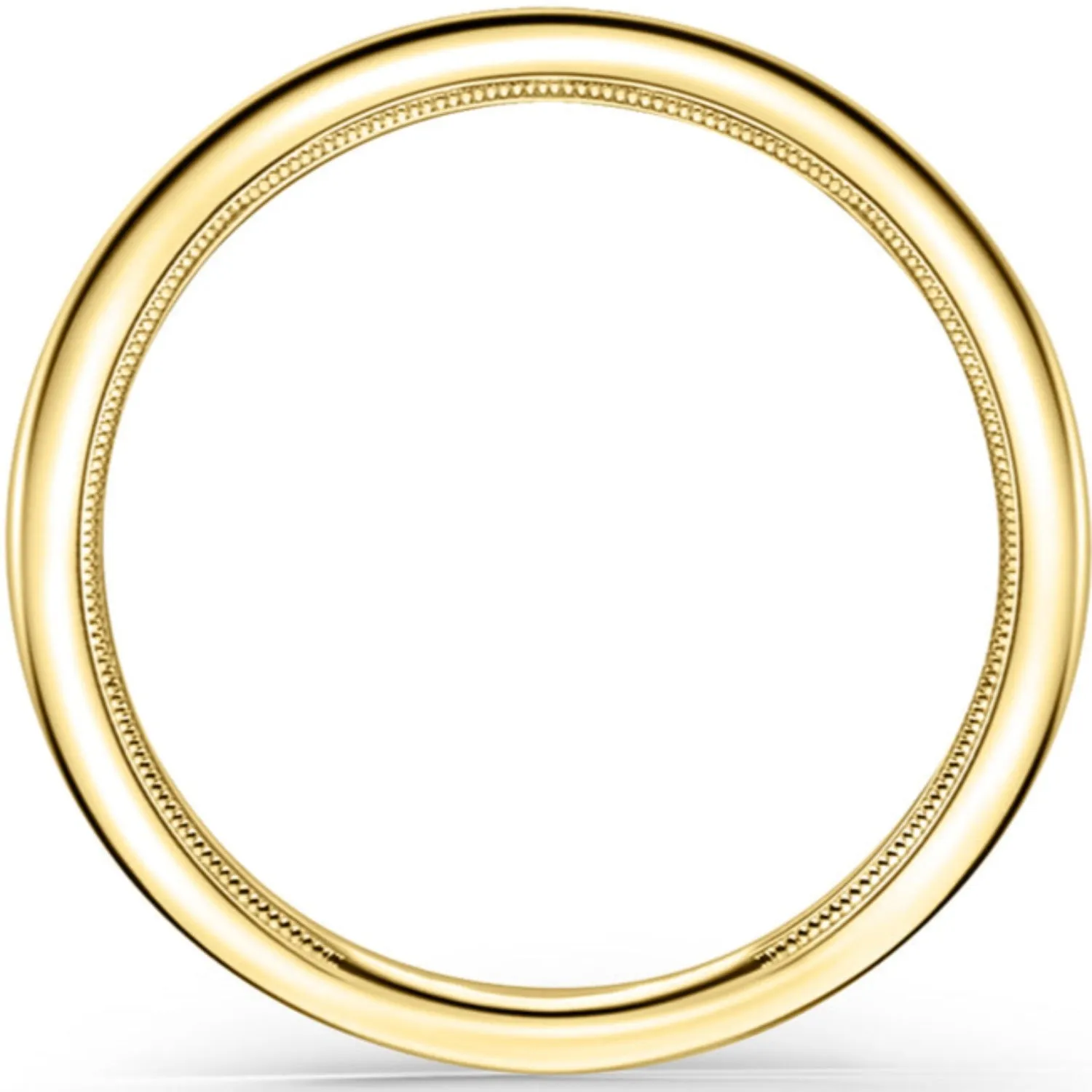 Kirk Kara "Stella" Classic Milgrain High Polished Wedding Band