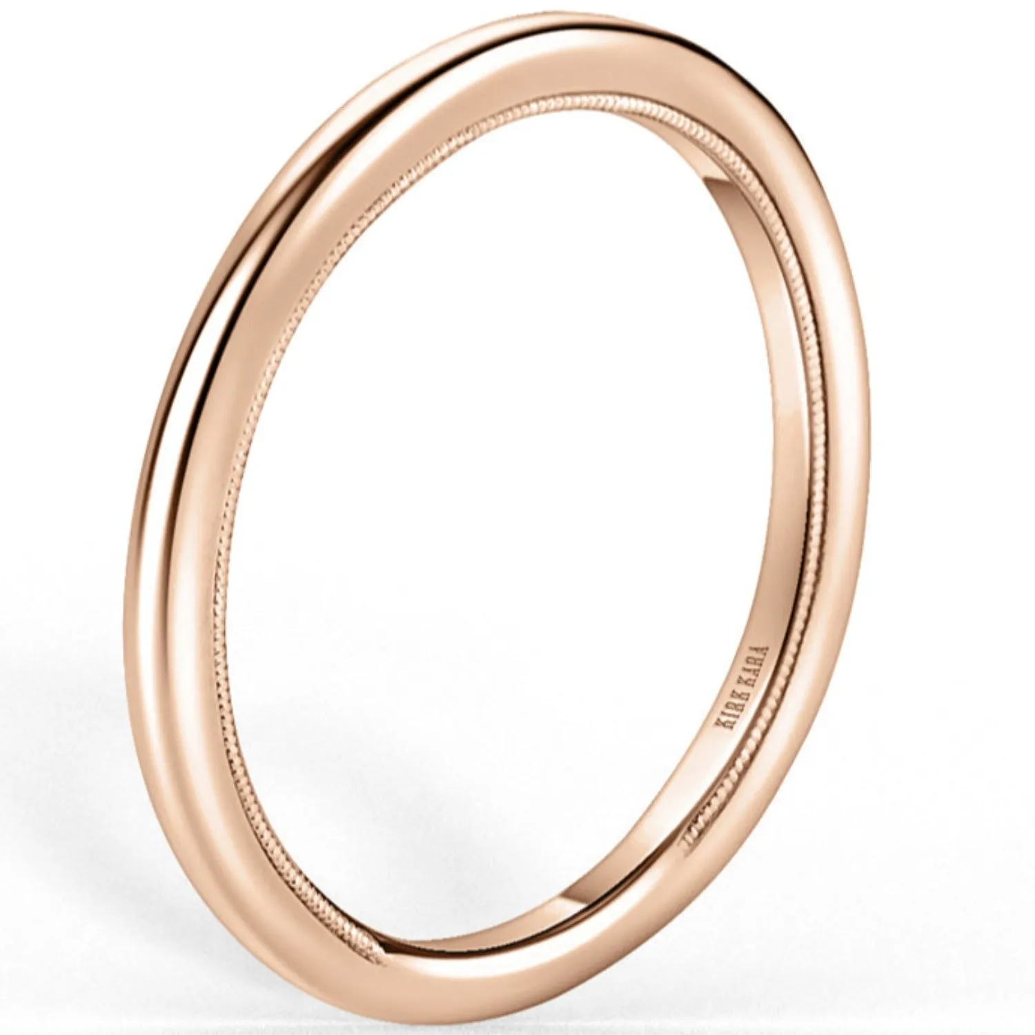 Kirk Kara "Stella" Classic Milgrain High Polished Wedding Band