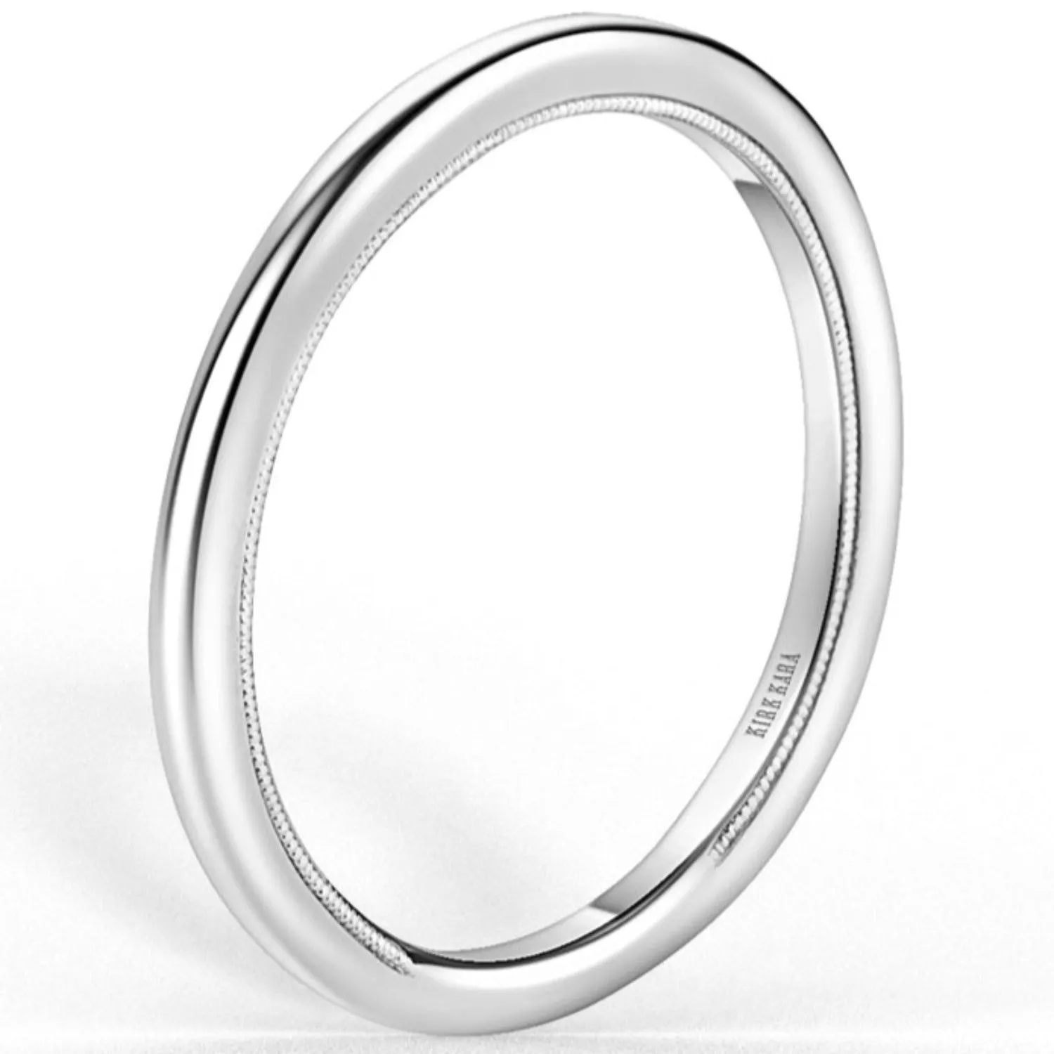 Kirk Kara "Stella" Classic Milgrain High Polished Wedding Band