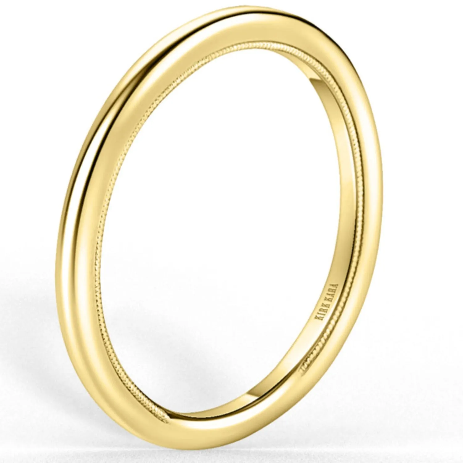 Kirk Kara "Stella" Classic Milgrain High Polished Wedding Band