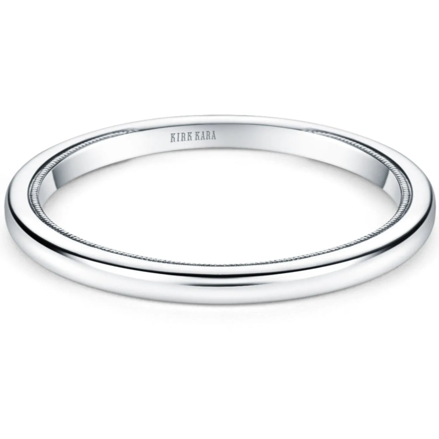 Kirk Kara "Stella" Classic Milgrain High Polished Wedding Band