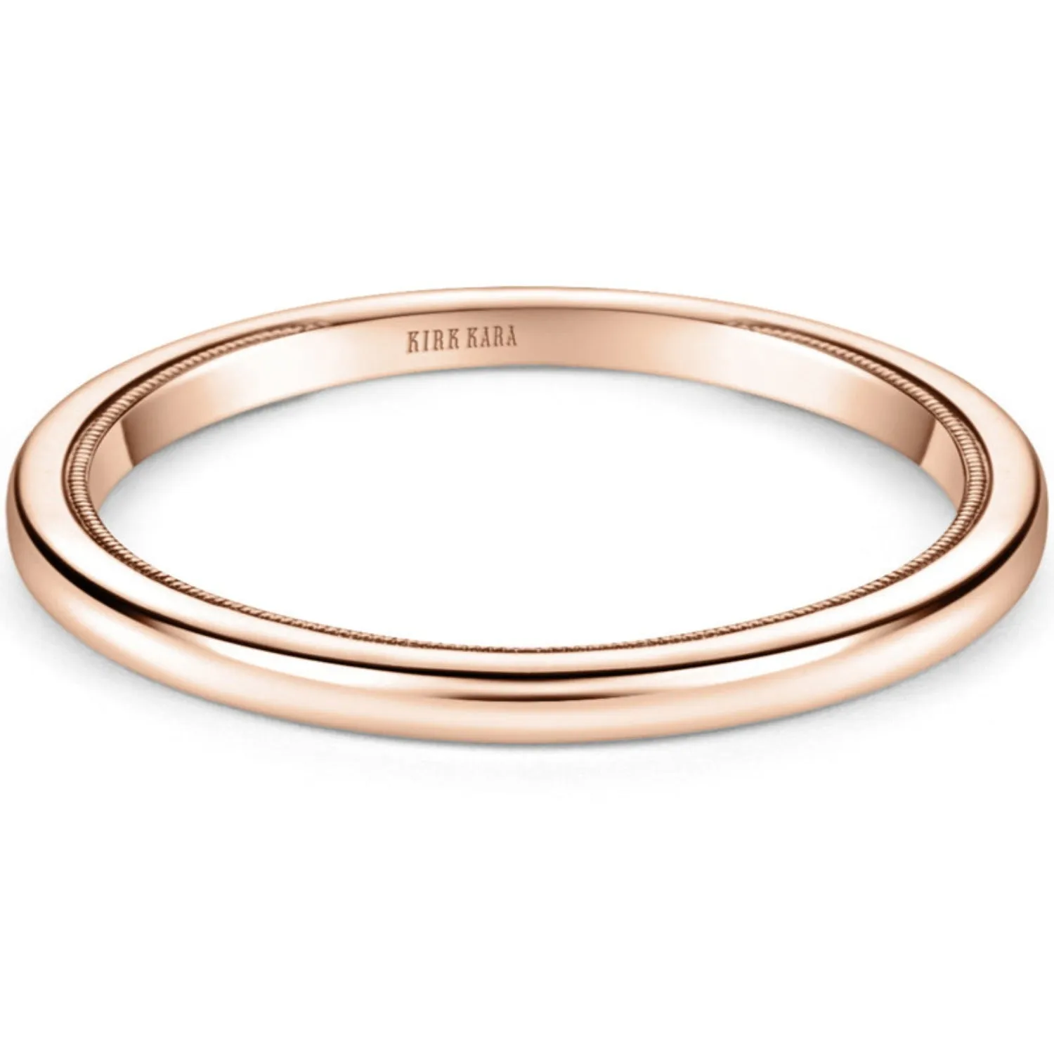 Kirk Kara "Stella" Classic Milgrain High Polished Wedding Band