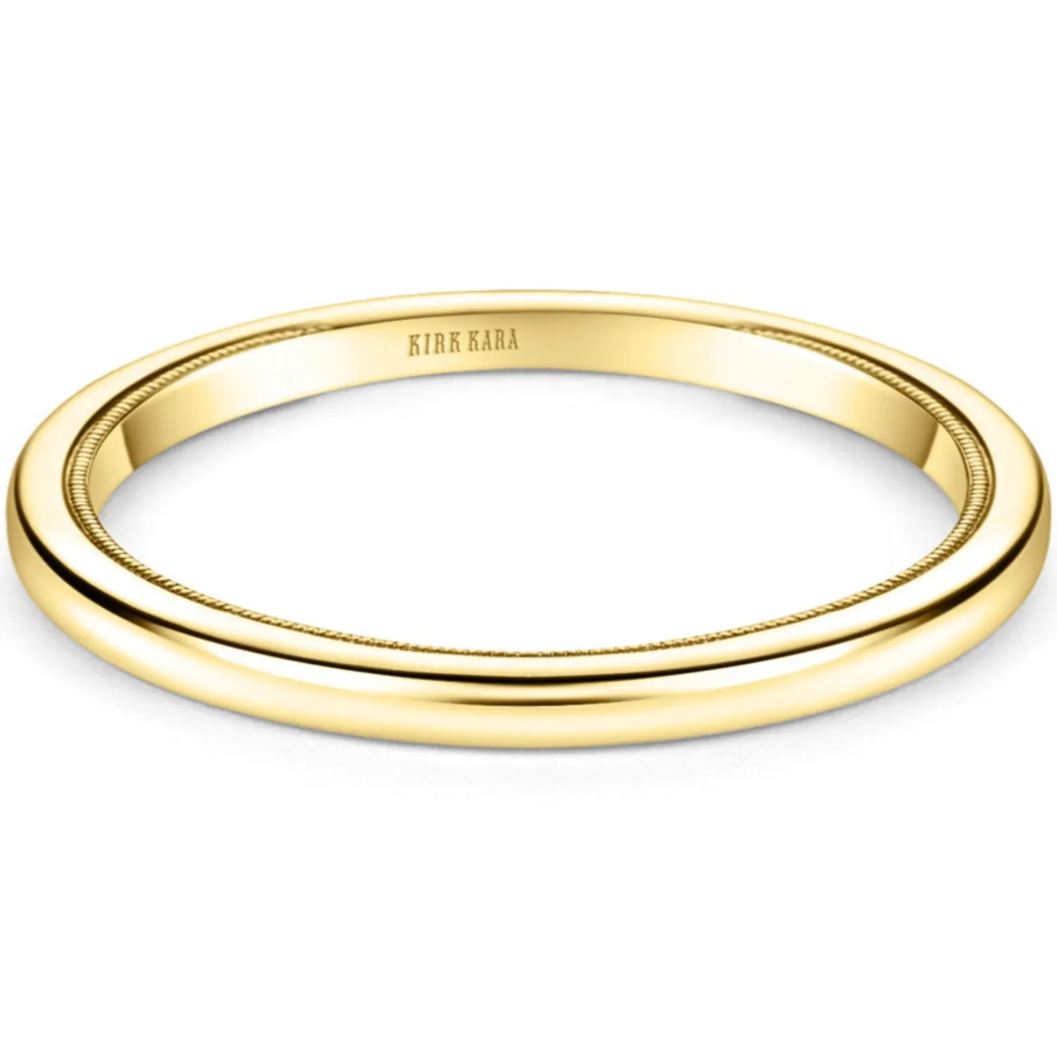 Kirk Kara "Stella" Classic Milgrain High Polished Wedding Band